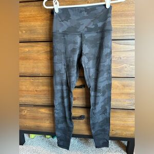 Lululemon Athletica Black Camouflage Leggings
